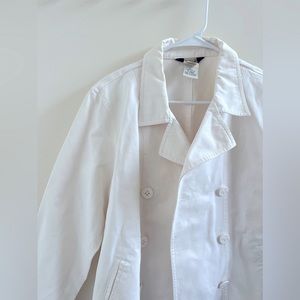 L.L. Bean Nautical Anchor Button Eggshell Women’s Size Med Spring Sport Jacket